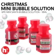 Christmas by SAS [6PK] Mini Santa Bubble Solution, Enjoy Endless Bubble Fun,18ml