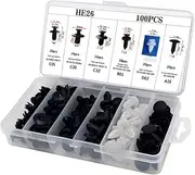 GANAZONO 100Pcs Automotive Push Pin Fastener Kit Durable Car Body Trim Clips for Bumper and Panel Retention Replacement Clips for Vehicles