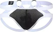 [Generic] Straps for Men Thong Underwear Briefs Buckle G-String Cotton Sissy Panties Athletic Supporters