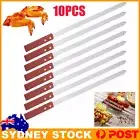 10x Skewers Kebab Stainless Steel BBQ Skewer Pork Beef Flat Needle Barbecue AUS