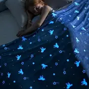 Elegear Kids Cooling Blanket, Glow in The Dark, Q-Max>0.5 Arc-Chill 3.0 Cool Fabric, 150X200CM