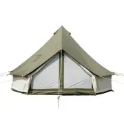 Canvas Tent Bell Tent,Yurt Tent with Stove Jack,4 Season Tent with Zipped Rem...