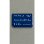 SANDISK良品記憶卡MEMORY STICK PRO DUO/ MS 2G短卡