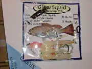 "GLOW SQUID" Deep Drop Bottom Fishing Rig by TORMENTOR Snapper Cod Grouper