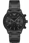 ARMANI MENS CHRONO WATCH AR11242 BLACK DIAL - CERTIFICATE - WARRANTY - RRP329.00