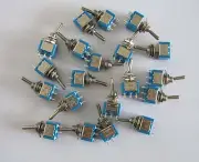 20x DPDT 6 PIN Guitar Mini Toggle Switch 2 Position ON-ON Car/Boat Switches