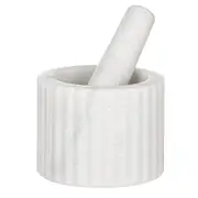 Mason White Marble Mortar & Pestle Kitchen Condiments Storage Accessories