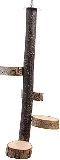 ibasenice Wooden Bird Perch Stand for Animals Parrot Perch Platform Easy to Install Safe Material for Cage Exercise and Entertainment