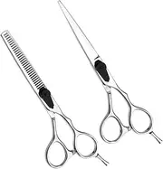 VICASKY 2PCS Professional Hairdressing Scissors Thinning and Straight Shears for Barbers Durable High Hardness Design for Home and Salon Use