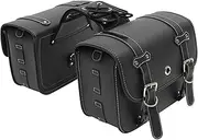MAGICLULU 1Pair Motorcycle Saddlebag Side Pouch for Motorbike Storage Durable Tool Holder Bag with Buckled Straps Easy Installation for Safe Luggage Use