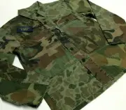 Polo Ralph Lauren Patchwork Military Army Camo Distressed Fatigue Shirt Jacket