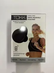 TOKK Smart Wearable Assistant Hands-Free Bluetooth Sync Speaker Phone, Black NEW