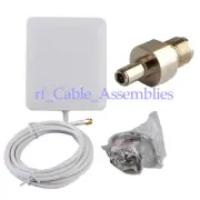 10dbi 2300-2700Mhz Panel mount 4G LTE antenna aerial TELSTRA OPTUS + SMA to TS9