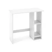 Costway 80cm Compact Writing Desk Home Office Computer PC Table Study Workstation w/Adjustable Shelf White