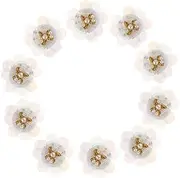 IWOWHERO 10pcs Three-Dimensional Flower Patch Decorative Patches for Clothes Floral Patches Jeans Appliques Patches Sew on Embroidered Patches Denim Flower Sew on Patches Plastic Colorful