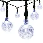 30 Ball LED 8 Mode 21ft Solar Outdoor String Lights Warm White,White,Multi-Color