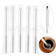 5Pcs Stainless Wire Bold+Nylon Straw Cleaner Brush Pipe Flue Cleaning 18cm
