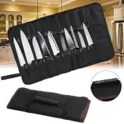 14 POCKET Roll Bags Portable Chef Knife Bag Carry Case Tool Bag Storage Brown