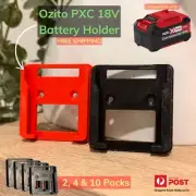 Ozito Einhell 18V PXC Premium Battery Holder Wall Mount Organiser 2,4, 10 Packs