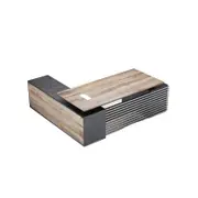 Modern Furniture PHOENIX Executive Desk with Right Return 2.2M -Warm Oak & Black