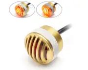 NEW Car LED Mini Stoplight & Tail Light Prison Grill BRASS Hot Rod, Custom Car,