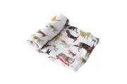 Little Unicorn: Single Cotton Muslin Swaddle - Woof