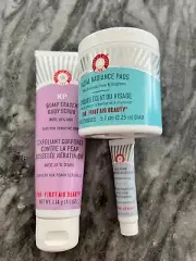 TRIO First Aid Beauty FAB Facial Radiance Pads, Bump Eraser Scrub and Collagen