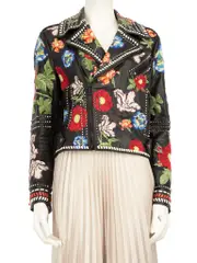 Leather Cody Embroidered Jacket