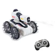 Catzon Amphibious Remote Control Car Waterproof RC Truck Water Pool Toys for Kids White