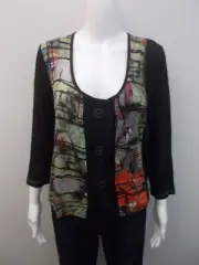 NEW TS TAKING SHAPE PANEL PRINT CARDI SIZE SMALL=16/18 (#B790)