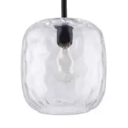 Mercator Greta Dimpled Glass Pendant E27 - Clear