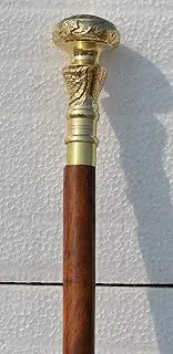 Arsh Nautical Handmade Brass Victorian Handle Wooden Walking Stick Cane A