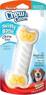 Hartz Chew n' Clean Twisty Bone Bacon Scented Flexible Dog Chew Toy - Small/Medium