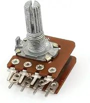 Aexit WH138 (Potentiometer) B50K 50Kohm 6mm Knurled Shaft Double Linear Taper (10ry490qf316) Rotary Potentiometer