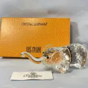 Oleg Cassini Crystal Elephant Figurine Paper Weight New In Box