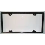 Black Vinyl License Frame w/Bug Shield and Caps
