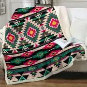 Traditional Aztec Multicolor Design Throw Blanket