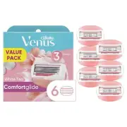 Gillette Venus ComfortGlide White Tea Women's Razor Blade Refills 6 Count