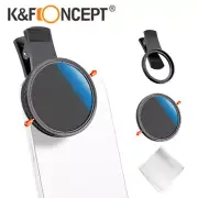 K&F Concept Phone Lens Filter 52mm Thread Clip 2 in 1 CPL ND2 to ND32 C VND
