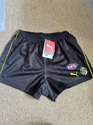 Richmond Tigers AFL Official On-Field Home Shorts Puma Mens Size Large New