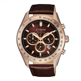 【CITIZEN 星辰】Chronograph系列 型男必備 光動能三眼計時腕錶 母親節 禮物(CA4452-17X)