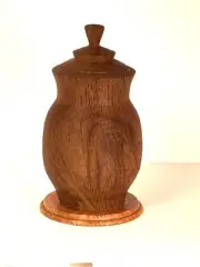 Handmade Oak Cylinder Trinket Box