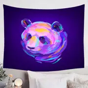 Artistic Purple Panda Tapestry