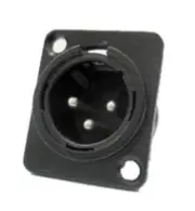 (8 PACK) PROCRAFT PXLRMP-B "D" Type Panel Mount XLRM Connector w/ Black Shell