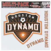MLS Houston Dynamo Repositionable Multi Pack Decals