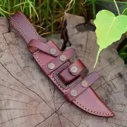 Leather knife sheath 8”Fixed Blade Knife Sheath Hand Craft Scout Knife Sheath
