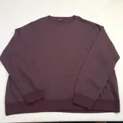 Nordstrom Men's Shop Sweater 2XL Rayon Wool Nylon Red Pullover EUC