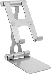 OSALADI Foldable Phone Stand: Multi-Angle Adjustable Table Holder - 270° Swivel Heavy Aluminum Alloy Holder for Desk - Ideal for Tablet/Mobile Phone
