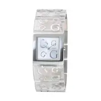 在飛比找PChome24h購物優惠-GUESS 敏銳視覺腕錶-透明X銀