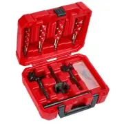 Milwaukee Wood Boring Bit Set Selfeed High Speed Steel Plumber Auger 7 Piece